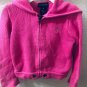 Ralph Lauren Girls Pink Zip Up Cardigan Hooded Sweater Kids Sz 5
