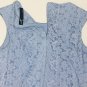 Leslie Fay Fit  and Flare Lace Blue Sleeveless Dress Sz 4
