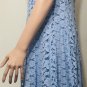 Leslie Fay Fit  and Flare Lace Blue Sleeveless Dress Sz 4