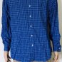 Polo Ralph Lauren Men's Blue Plaid Button-Down Poplin Shirt L/S Classic Fit Sz L