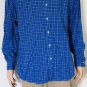 Polo Ralph Lauren Men's Blue Plaid Button-Down Poplin Shirt L/S Classic Fit Sz L