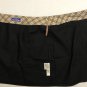 Burberry Blue Label Solid Black Khaki Mini Wrap Skirt Womens Rare