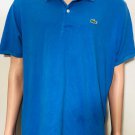 Lacoste Men's Short Sleeve Solid Blue Polo Shirt Sz 7