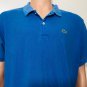 Lacoste Men's Short Sleeve Solid Blue Polo Shirt Sz 7