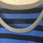 Patagonia Women's Blue/Black Organic Cotton Tencel Striped 3/4 Sleeve Dress Sz S