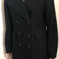 New York & Company Double Breasted Wool Blend Coat Black Sz 12