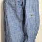 Ralph Lauren Jeans Co Button Up Denim Shirt Chambray Blue Anchor Print Sz L