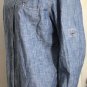 Ralph Lauren Jeans Co Button Up Denim Shirt Chambray Blue Anchor Print Sz L