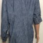 Ralph Lauren Jeans Co Button Up Denim Shirt Chambray Blue Anchor Print Sz L