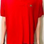 Lacoste Men&acirc;��s Short Sleeve Solid Red Polo Shirt Size 8