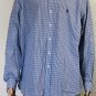 Ralph Lauren Men's Long Sleeves Button-Up Blue & White Check Shirt Sz 2XL