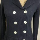 J. Crew Women's Double Breasted Sweater Blue Cotton Blazer Sz XS