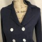 J. Crew Women's Double Breasted Sweater Blue Cotton Blazer Sz XS