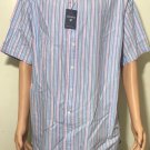 Daniel Cremieux Mens Button Down Short Sleeve Oxford Stripe Classic Shirt Sz 2XL