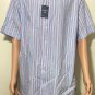 Daniel Cremieux Mens Button Down Short Sleeve Oxford Stripe Classic Shirt Sz 2XL
