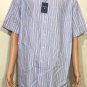 Daniel Cremieux Mens Button Down Short Sleeve Oxford Stripe Classic Shirt Sz 2XL