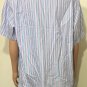 Daniel Cremieux Mens Button Down Short Sleeve Oxford Stripe Classic Shirt Sz 2XL