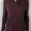 Lauren Ralph Lauren Womens Shawl Collar Pullover Sweater Maroon  Sz M
