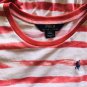 POLO RALPH LAUREN Girls White & Pink Tie & dye S/S Jersey Tee Dress Sz (L) 12-14