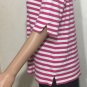 Lauren Ralph Lauren Womens 3/4 Sleeves Striped Scoop Neck Top Sz XL