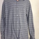 Ralph Lauren Golf Mens Gray Striped Full Button Front Polo Shirt Size XL Rare