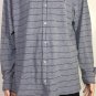 Ralph Lauren Golf Mens Gray Striped Full Button Front Polo Shirt Size XL Rare