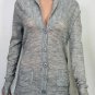 J crew womens long sleeves Acrylic Blend Button Front Cardigan Gray Sweatshirt