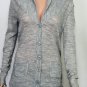 J crew womens long sleeves Acrylic Blend Button Front Cardigan Gray Sweatshirt
