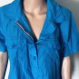 Under Armour Heat Gear 1/2 Button Pullover Shirt XL Blue S/S Cotton Blend Vtg