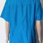 Under Armour Heat Gear 1/2 Button Pullover Shirt XL Blue S/S Cotton Blend Vtg