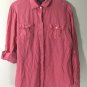 Tommy Bahama 100% Linen Women's L/S Button Down Pink Shirt Top Pockets Sz L