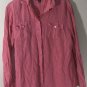 Tommy Bahama 100% Linen Women's L/S Button Down Pink Shirt Top Pockets Sz L