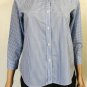 Lauren Ralph Lauren Womens Button Up 3/4 Sleeve Blue White Check Shirt Sz P/S