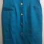 Kasper ASL Women's Short Sleeve Button Front Lined Blue Suit Dress Size 6