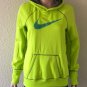 Nike Womens Hoodie size S THERMA-FIT Athletic Pullover Knitted Swoosh Neon