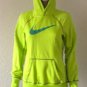 Nike Womens Hoodie size S THERMA-FIT Athletic Pullover Knitted Swoosh Neon