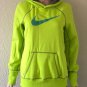 Nike Womens Hoodie size S THERMA-FIT Athletic Pullover Knitted Swoosh Neon