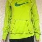Nike Womens Hoodie size S THERMA-FIT Athletic Pullover Knitted Swoosh Neon