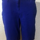 Chico's Womens Bermuda Shorts Size 0 Petite Chinos Cotton Blend Blue