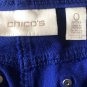 Chico's Womens Bermuda Shorts Size 0 Petite Chinos Cotton Blend Blue