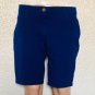 Chico's Womens Bermuda Shorts Size 0 Petite Chinos Cotton Blend Blue