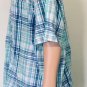 Daniel Cremieux Signature Mens Blue Cotton Blend Short Sleeve Plaid Shirt Sz 2XL