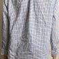 Ralph Lauren Men's Sz Large Blue White Check 100% Cotton Stretch Dress Shirt