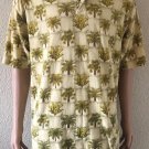 TOMMY BAHAM An Original Mens Polo Short Sleeve Shirt Palm Trees Pattern Size M