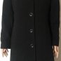 Preston & York Womens 100% Wool Black Pea Coat Sz 8