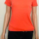 Ralph Lauren Sport Womens Crew Neck Short Sleeve Orange Pony Logo T-Shirt Sz L