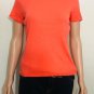 Ralph Lauren Sport Womens Crew Neck Short Sleeve Orange Pony Logo T-Shirt Sz L