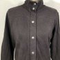 LRL Ralph Lauren Women's Plus 2X Brown Full Zip Snap Button Sweatshirt Jacket