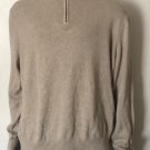 J. Crew Mens 100% Cotton 1/4 Zip Pullover Sweater Light Brown/Ivory Sz XL J. Crew Mens 100% Cotton 1/4 Zip Pullover Sweater Light Brown/Ivory Sz XL