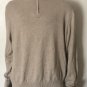 J. Crew Mens 100% Cotton 1/4 Zip Pullover Sweater Light Brown/Ivory Sz XL